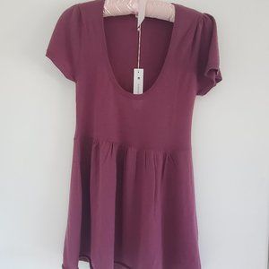 Purple Cashmere Tunic, L/M